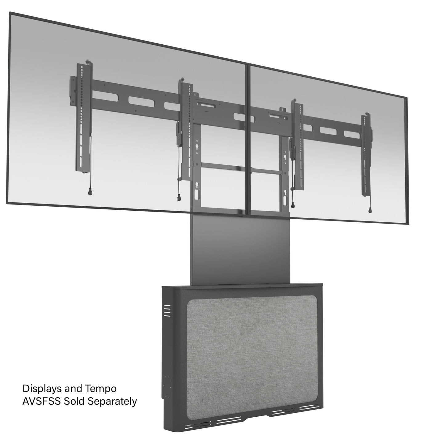 Chief Tempo Dual Display Mount Bracket - For Displays 46-60" - Black