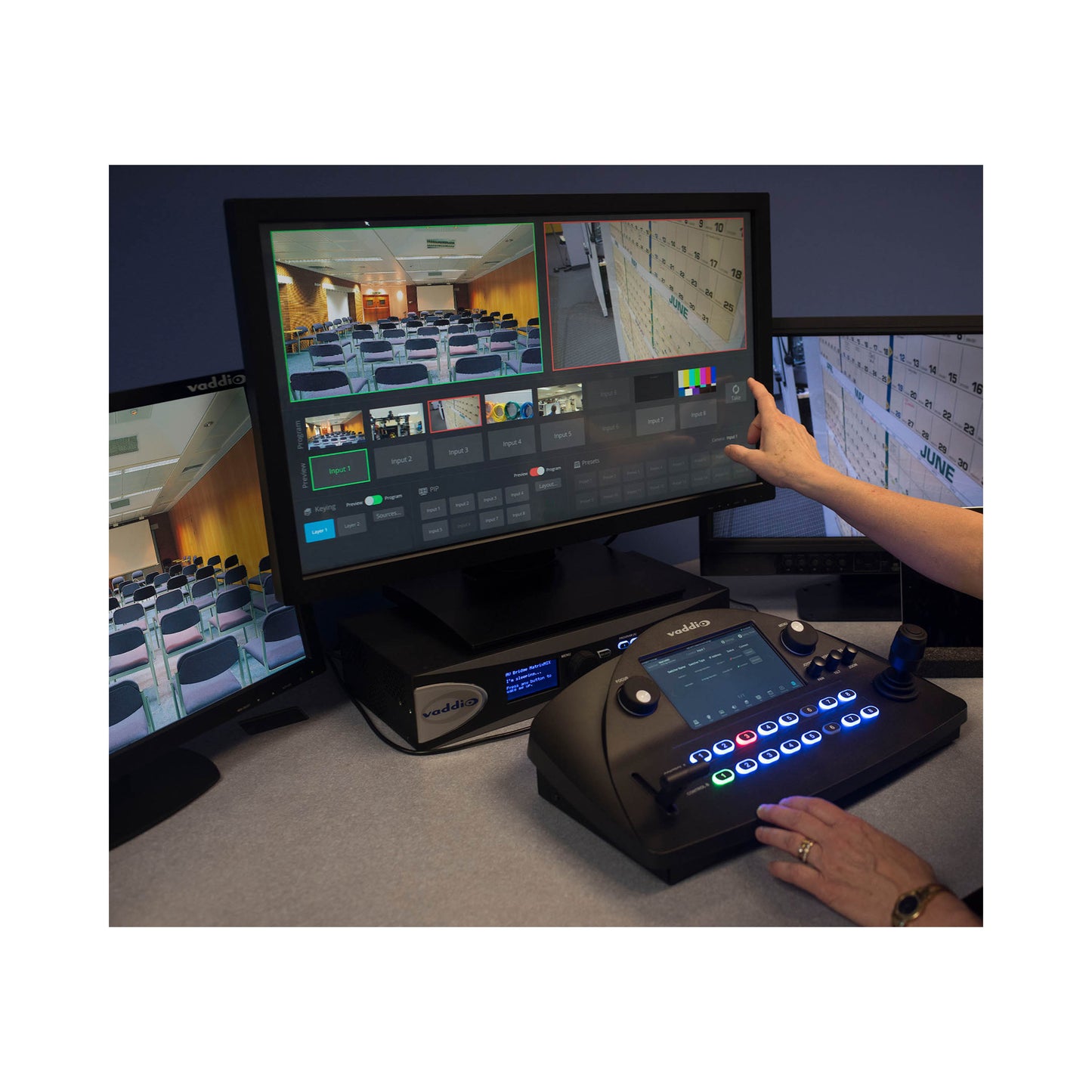 Vaddio AV Bridge MatrixMIX Production System - Includes Switcher and PCC Controller - Black