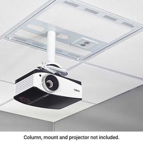 Chief 2' x 2' Ceiling Storage Box for AV Components and Column Drop - White