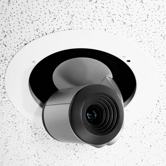 Vaddio In-Ceiling Half Recessed Enclosure - For PTZ Cameras - White