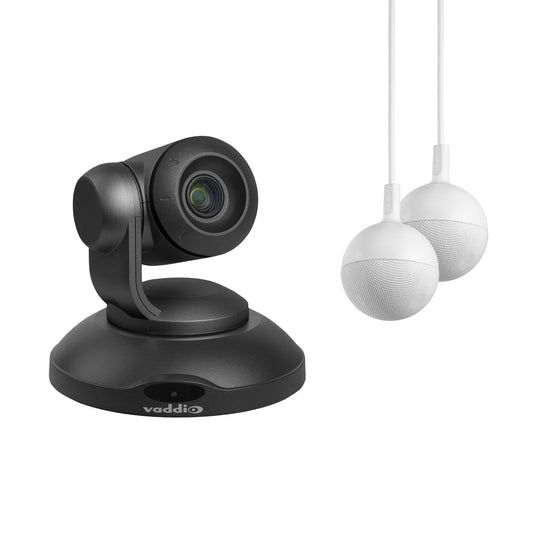 Vaddio ConferenceSHOT Video Conferencing System - Includes PTZ Camera and Two CeilingMIC Conferencing Microphones