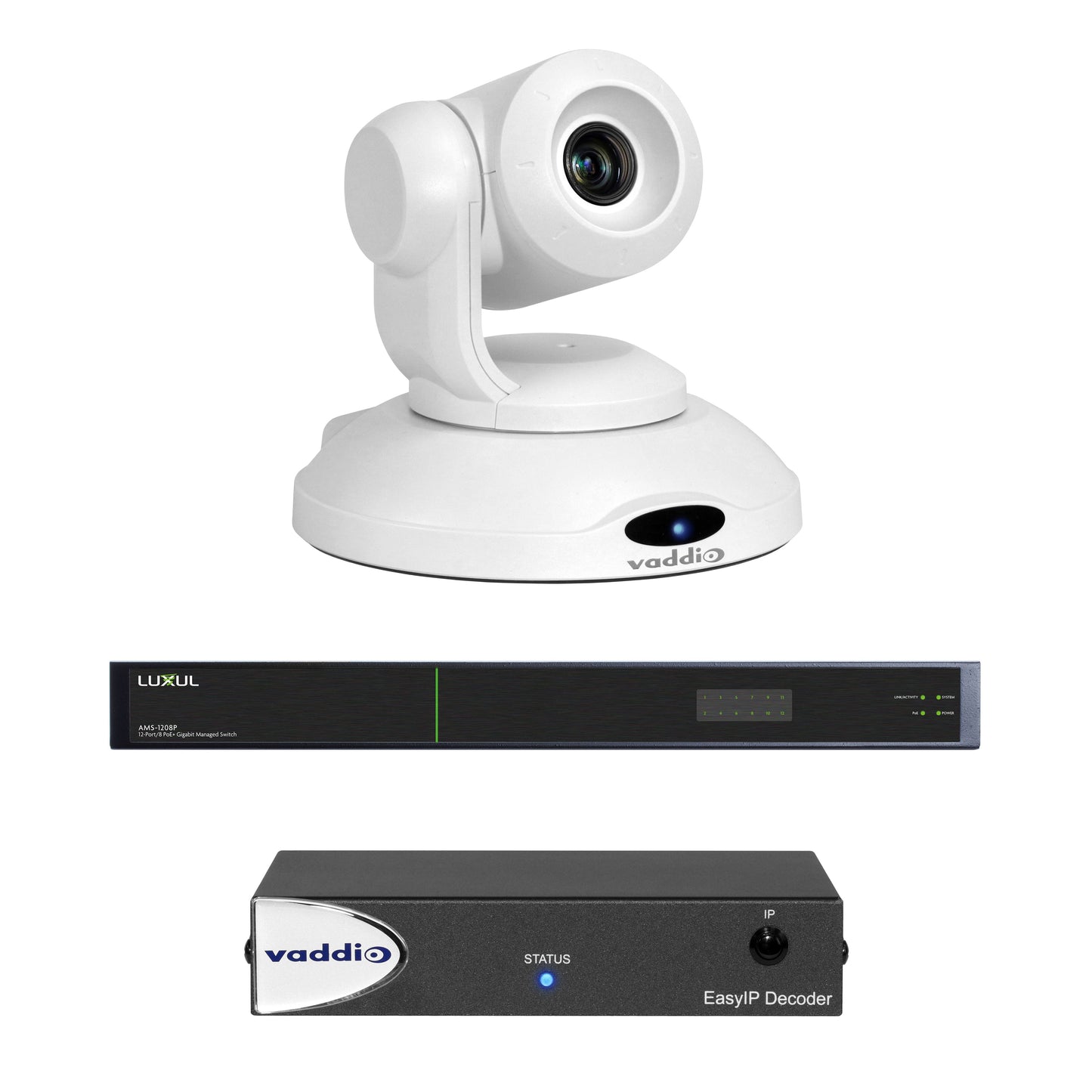 Vaddio EasyIP 10 Base Kit - Includes Professional IP PTZ Camera - White