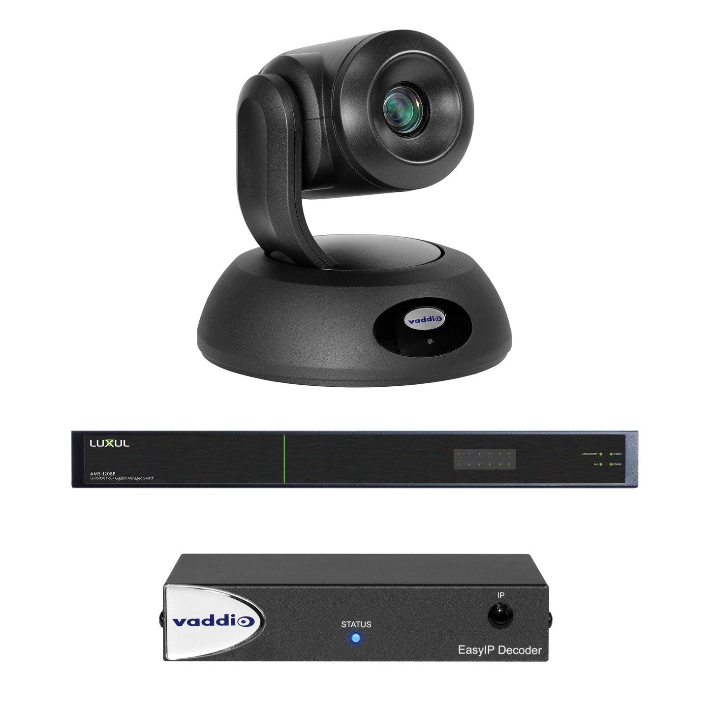 Vaddio EasyIP 20 Base Kit with Professional IP PTZ Camera - Black