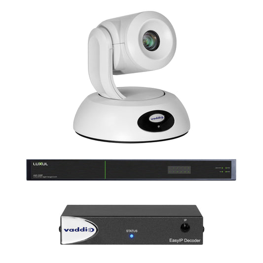 Vaddio EasyIP 20 Conference Camera Base Kit - Includes IP PTZ Camera, Decoder, and Switch