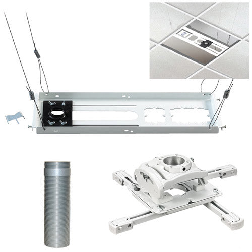 Chief RPA Elite Universal Projector Kit - Includes Projector Mount, Threaded Column, and Suspended Ceiling Kit - White