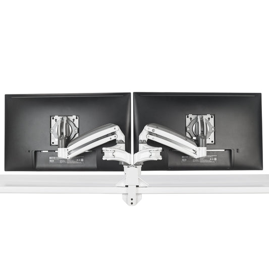 KX Low-Profile Dual Monitor Arms, Desk Mount, White