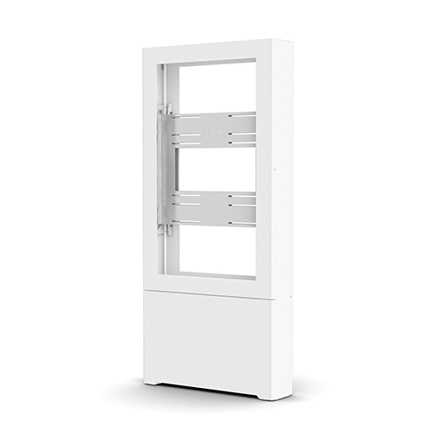 Impact™ Floor Standing Back-to-Back Kiosk – Portrait 47” White