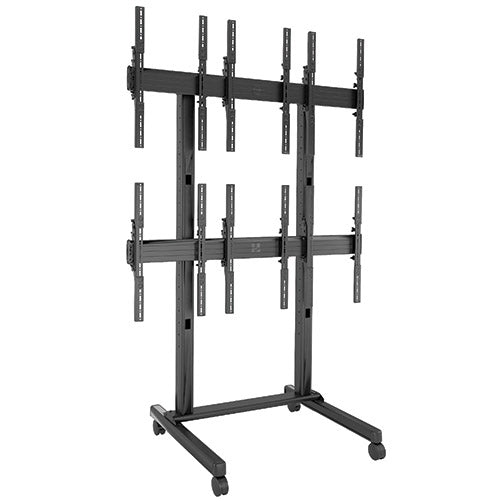 Fusion® 3 x 2 Portrait Micro-Adjustable Large Freestanding Video Wall Cart