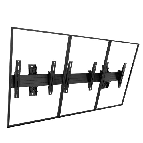 Chief Fusion Large 3x1 Menu Board Display Mount - For Display 40-55" - Black