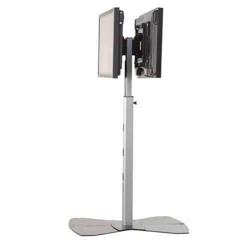 Medium Flat Panel Dual Display Floor AV Stand - MF2US