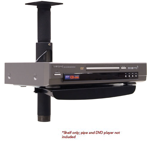 Chief Component Pole Shelf - For VCR or DVD - Black