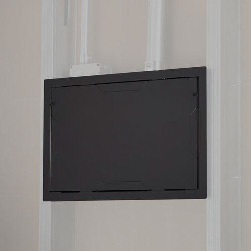 Chief In-Wall Storage Box with Flange and Cover for Flat Panel Displays - Black