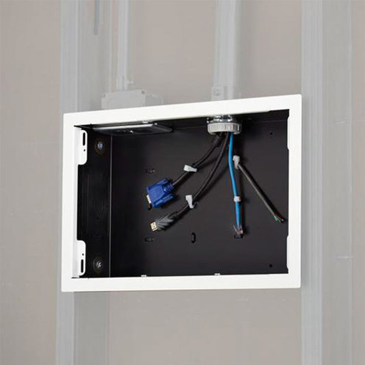 Chief Proximity In-Wall Storage Box with Flange - For Wall Mount - White