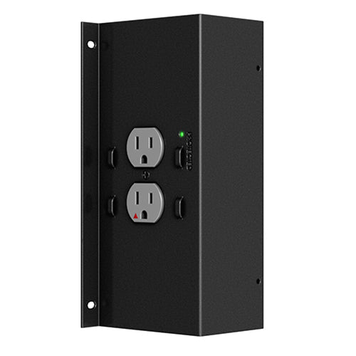 Chief Proximity Two Outlet In-Wall Power Box Kit - Black