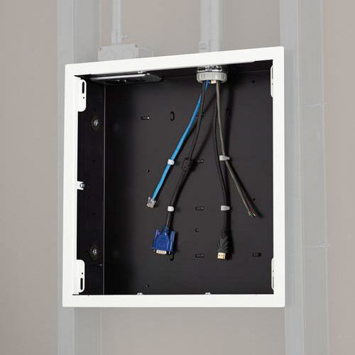 Chief Proximity In-Wall Storage Box with White Flange - For Wall Mount - White