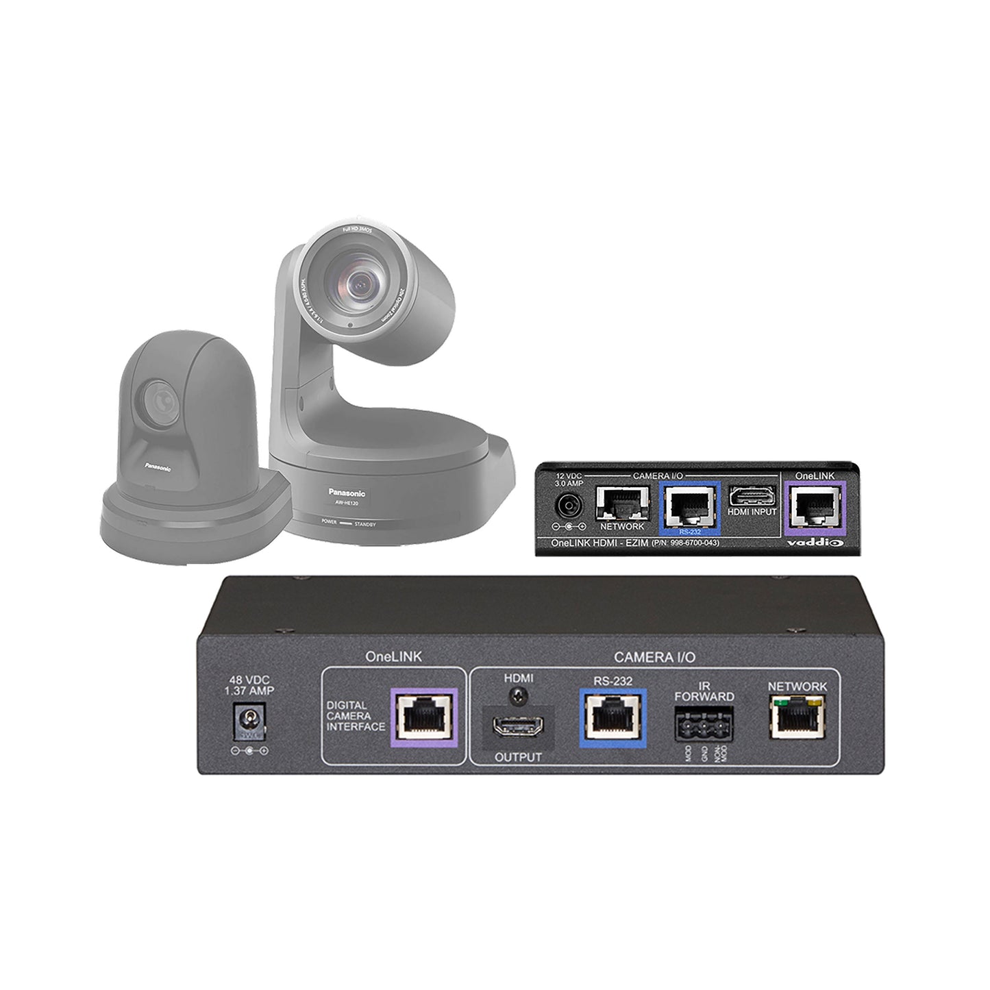 Vaddio OneLINK Extension for Sony and Panasonic HE-Series Conference Camera - Video/Control/Power Extender