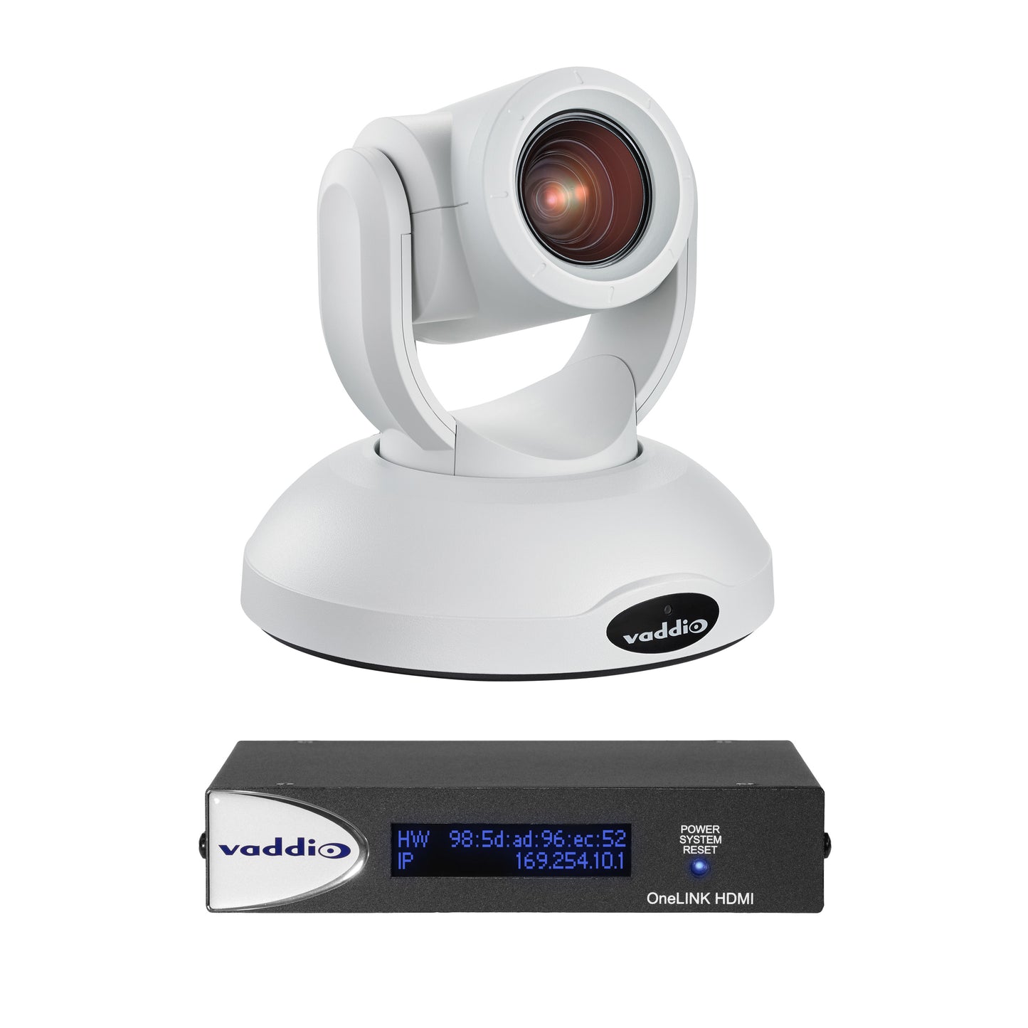 Vaddio RoboSHOT 20 OneLINK HDMI PTZ Camera System - Include Conference Camera and Bridge - White