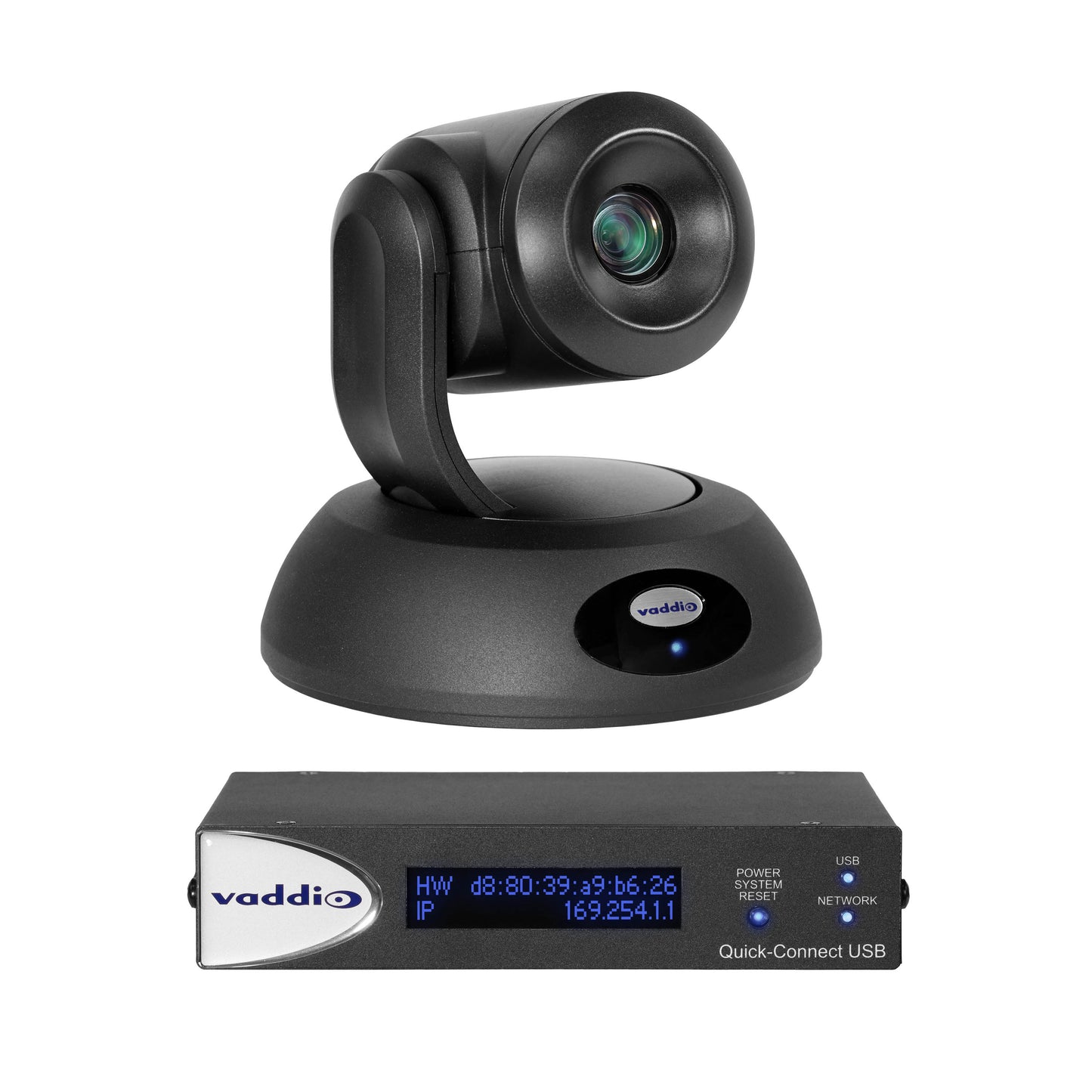 Vaddio RoboSHOT Elite Series 30E QUSB Video Conferencing System - Includes PTZ Camera and USB Interface - Black