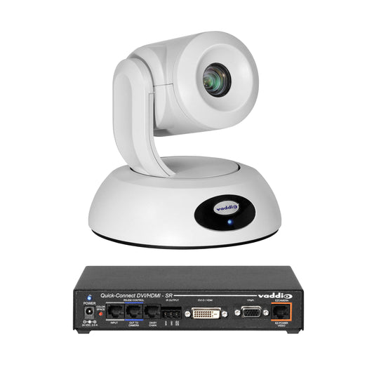 Vaddio RoboSHOT Elite Series 12E QDVI System - With PTZ Camera - White