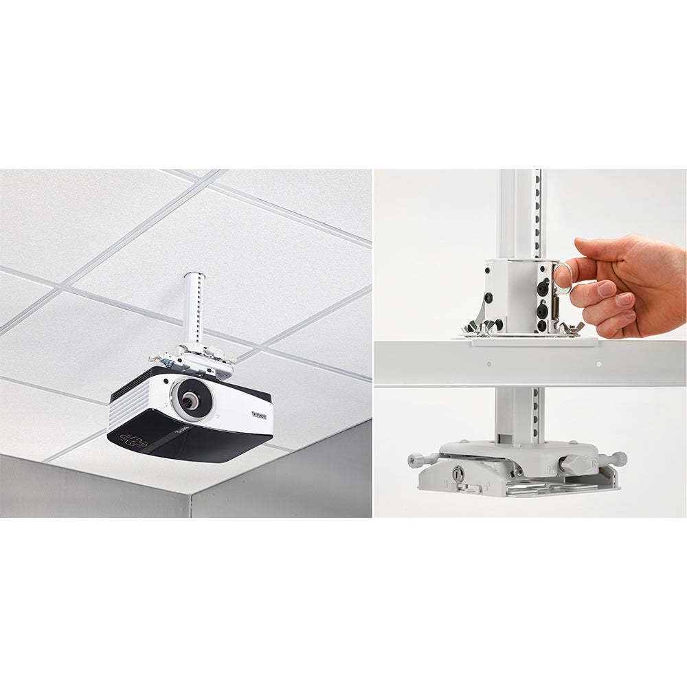 Chief Suspended Ceiling Projector System with Storage - White