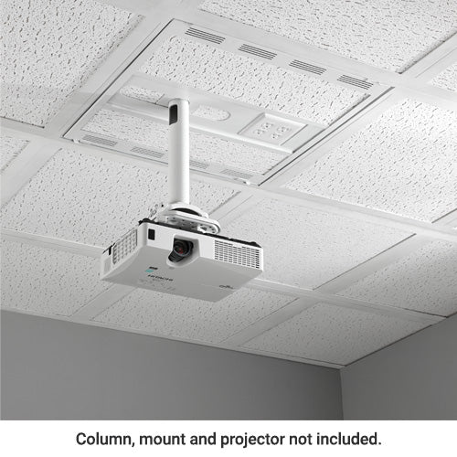 Chief 2" x 2" Suspended Ceiling Storage Box with Column Drop - White